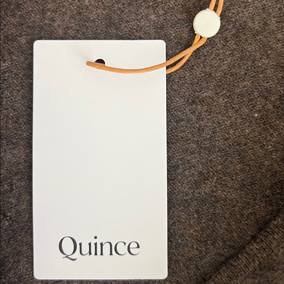 NWT Quince Mongolian Cashmere Full-Zip Hoodie Brown Size M - Picture 2 of 14